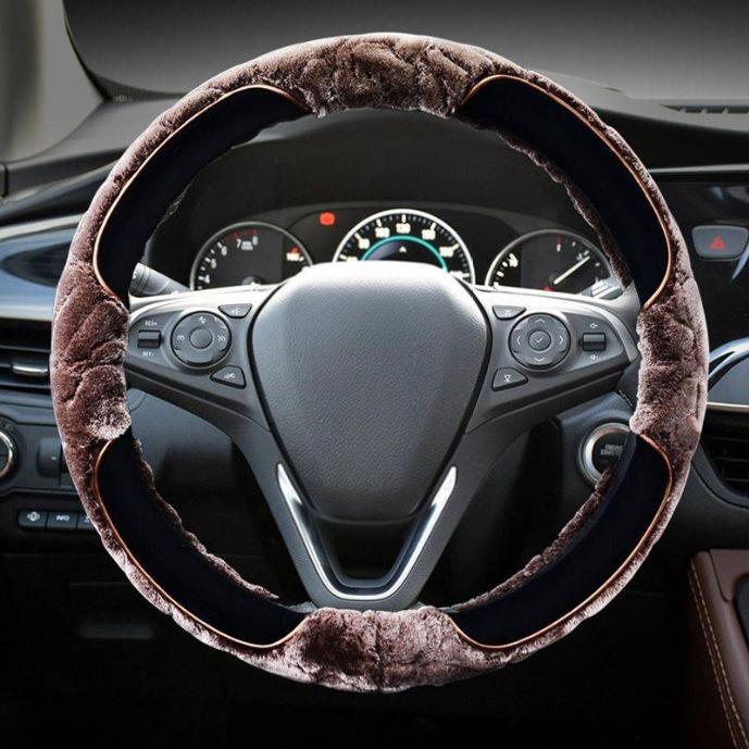 Зимний плюшевый чехол на руль для Buick Envision, Angkewei, Excelle, Verano, LaCrosse, Regal, GL8 - 6-спицевый.