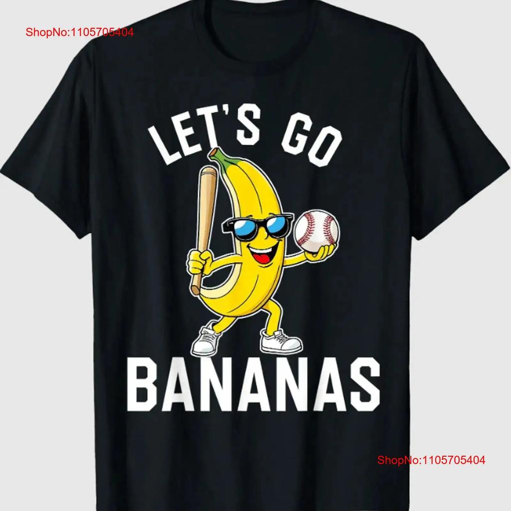 Lets Go Banana T Shirt Vintage Versatile Unisex Stretched Homme Fashion Stylish Soft Breathable