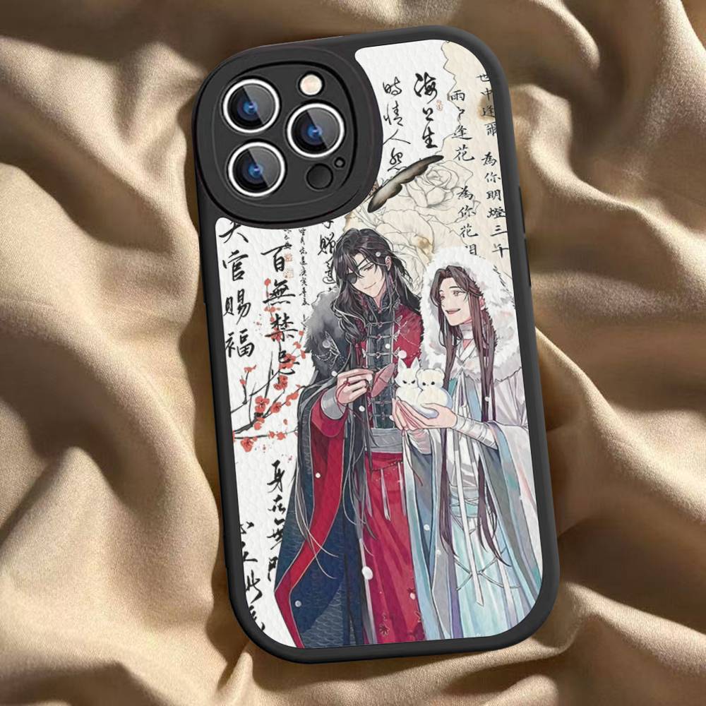 Heaven Officials Blessing For IPhone 16 15 14 16E 13 12 11 Pro Max Plus Phone Leather Case