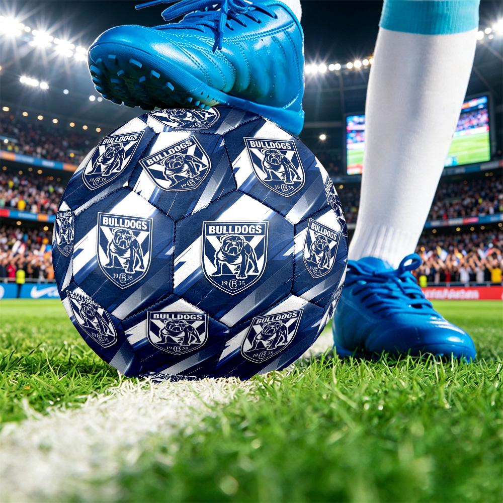 Canterbury-Bankstown Bulldogs Size 5 Sports Training Ball Shock Absorbing Durable Ball For Match Daily Practice Outdoor Activities