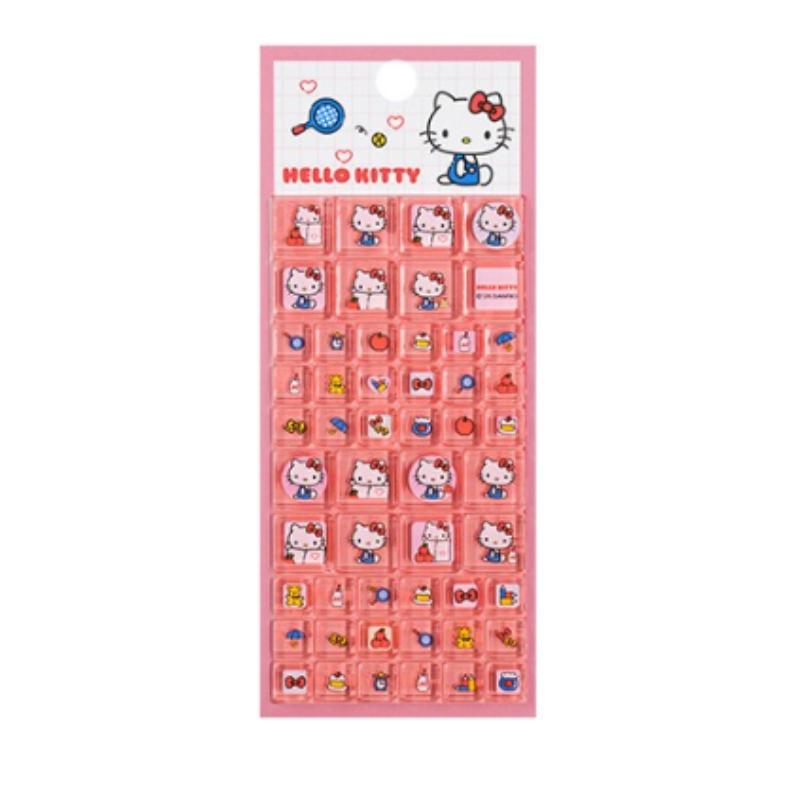 New Hot 3D Sanrio Hello Kitty square sticker, anime style, suitable for DIY mobile phone decoration, rhinestone decal, gift