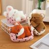 Creative Sleepy Animals Plush Doll Cartoon Dog Cat Bear Fox Rabbit Pig Sleeping In The Nests Cute Stuffed Toys Room Car Decor