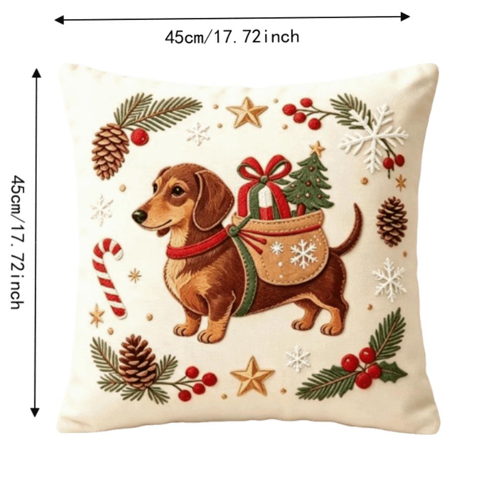 Reindeer Throw Cushion Case 2D Printed Xmas Pillowslip Gifts Christmas Pillow Covers Sofa Decor
