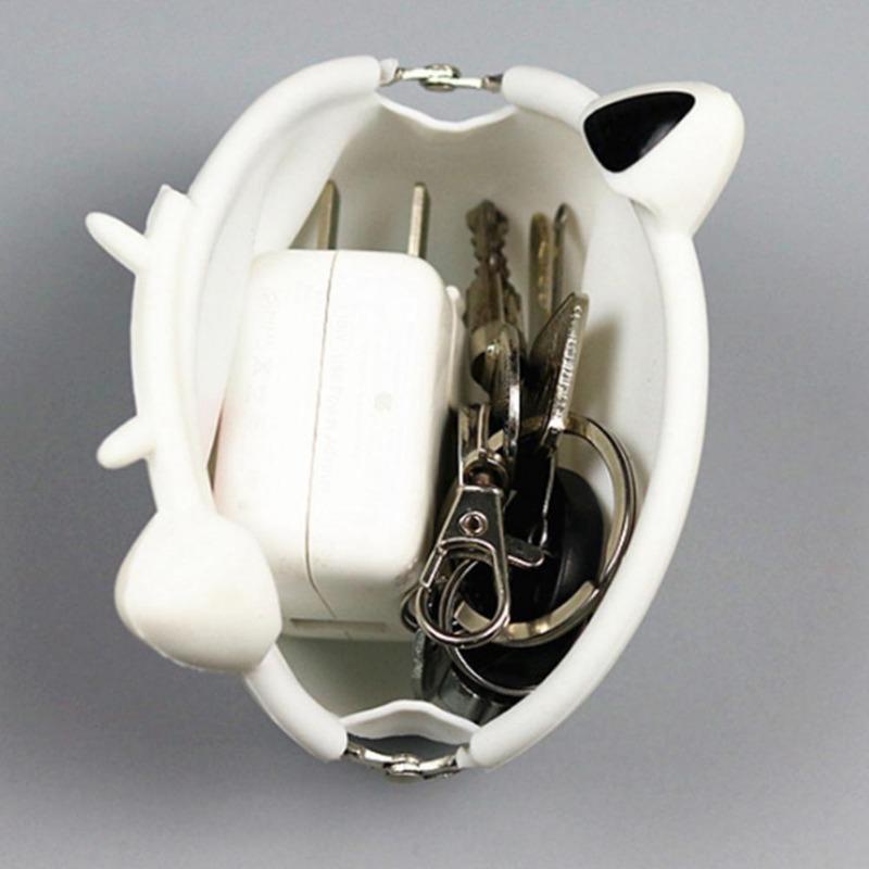 Мини-кошелек для хранения, креативный силиконовый мешок для монет, персонализированный кошелек для монет, милый кошелек для монет в виде животного, небольшой мешочек для монет