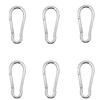 Loopunk Carabiner 304 Stainless with Spring for Outdoor Locking Carabiners 6-Piece Set, Steel, Hooks, Non-Locking, Multifunctional, Use, Camping,
