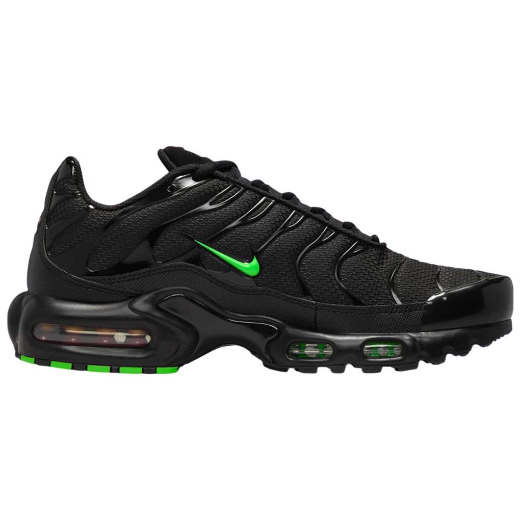 Nike Air Max Plus Износостойкие Низкие кроссовки для бега Мужские Черно-зеленые Кроссовки Повседневная обувь DM0032-024