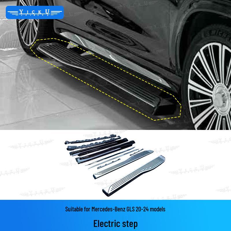 Compatible Mercedes-Benz GLS Maybach Body Kit: Grille, Bumpers, Rear Lip, Tailpipes, Fog Light Surrounds.