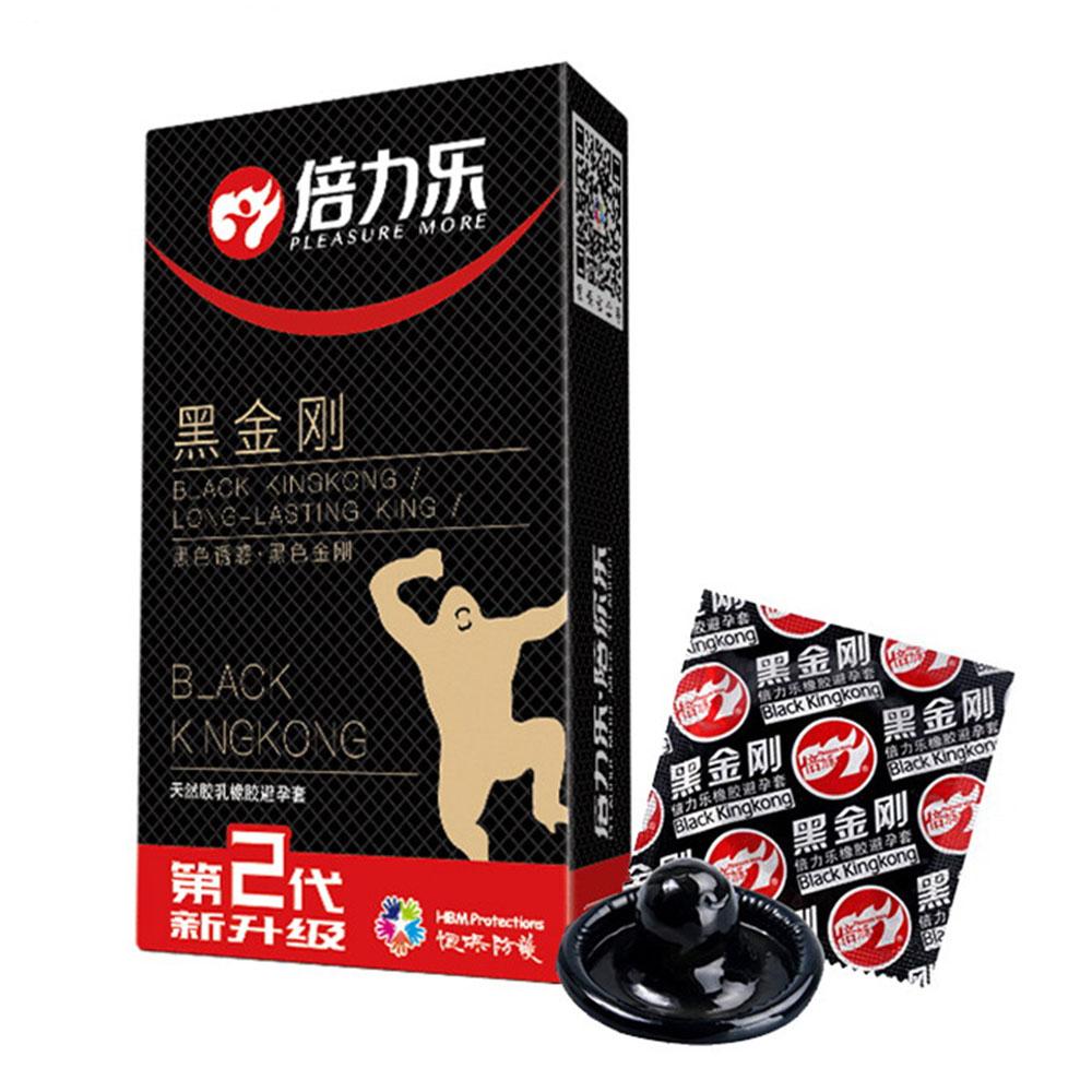 30PCS Black Kingkong Latex Condoms Condoms Durable Anti Premature Ejaculation Delay Black Condoms Adult Sex Products for Man