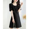 Small Scent Style Dress Summer Waist-hugging and Slim Casual Skirt Light Commuting Skirt Korean Style Dress