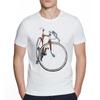 Men's Creative Cyclist Lover Feel the Burn Print Short Sleeve T-Shirt Hipster O-neck Design Tops Cool Streetwear Tee