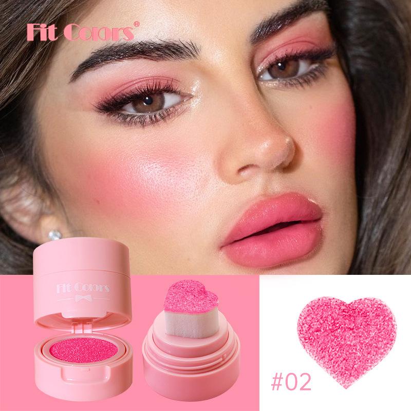 Fit Colors 6 Color Love Air Cushion Stamp Blush Velvet Water Moisturizing Eye Shadow Repair Liquid Blush
