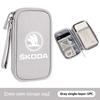 AAFO1 Oxford Cloth Car Styling Digital Data Line Box Travel Organizer Trunk Storage Bag For Skoda Fabia Kamiq Superb Scala Enyaq-iV