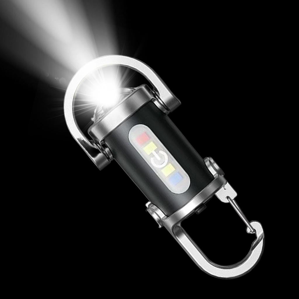 mini powerful LED flashlight Keyring Torch multifunctional mini flashlight Rechargeable Key Ring Torch for Outdoor Camping