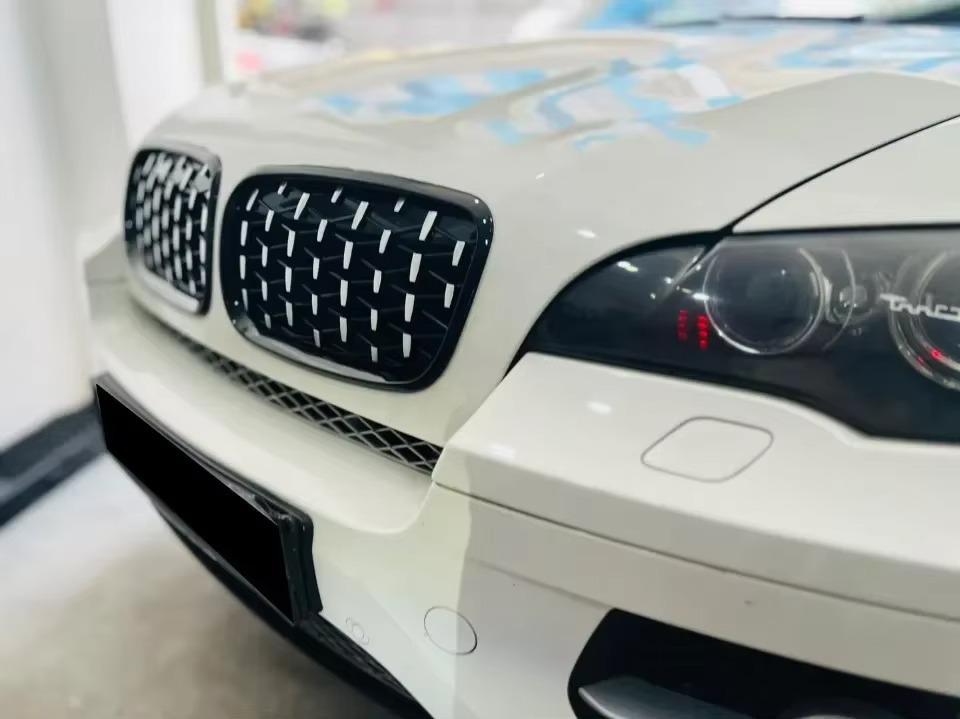 Совместимая серебристая решетка радиатора для BMW X5/X6 E70 E71 07-14, версия Starry Sky.