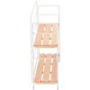 Fuji Boeki Mini Shelf, Storage Shelf, Width 34.5 x Depth 10.5 x Height 29.5 cm, White x Natural, Interior Rack, Foldable, 55005