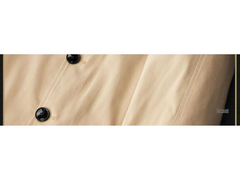 Мужской ветрозащитный плащ средней длины с лацканами: Легкая повседневная куртка свободного кроя для весны и осени