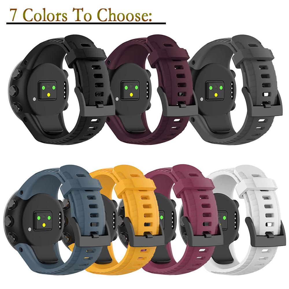 Подходит для Suunto 5 одноцветный силиконовый ремешок для смарт-часов, модный прочный браслет с инструментами, аксессуары для часов