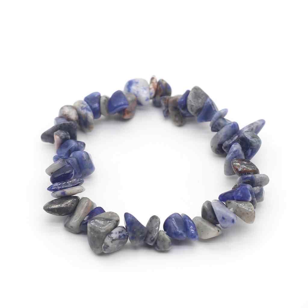 1 шт., браслет из натурального камня, нерегулярный кристалл, аметист, агат, флюорит, синяя бирюза, опал, браслеты для женщин и мужчин, ювелирные изделия 19 см