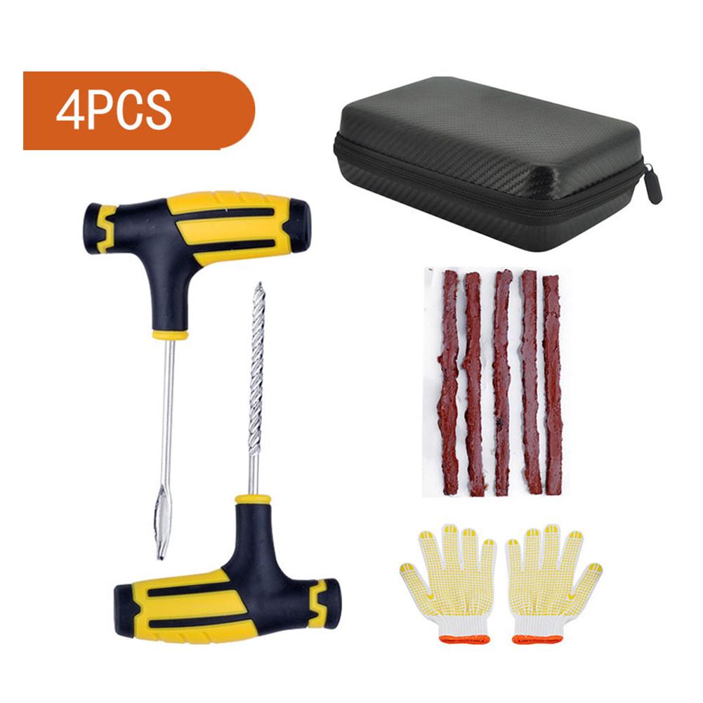 Комплект для ремонта автомобильных шин, набор инструментов для прокола бескамерной шины, набор инструментов для установки шипов на мотоцикл, вакуумный гвоздь с магнитным фонариком, датчик-датчик