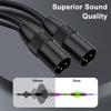 Poyiccot 1.5m XLR Cable, 3-Pin XLR Male to Male Cable, Microphone Cable, Balanced Microphone Cable for Microphones, AV Amplifiers, Speakers, and Other