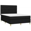 VidaXL Divan Bed with Mattress Black 140x200 Cm Fabric - Model 3142579