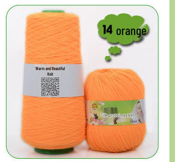 Детская пряжа из хлопка с протеином шелка для вязания и вязания крючком шарфа