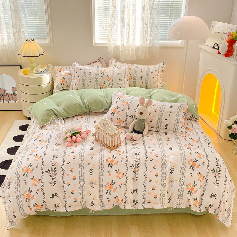 Простыня из стираного хлопка, пододеяльник, наволочка