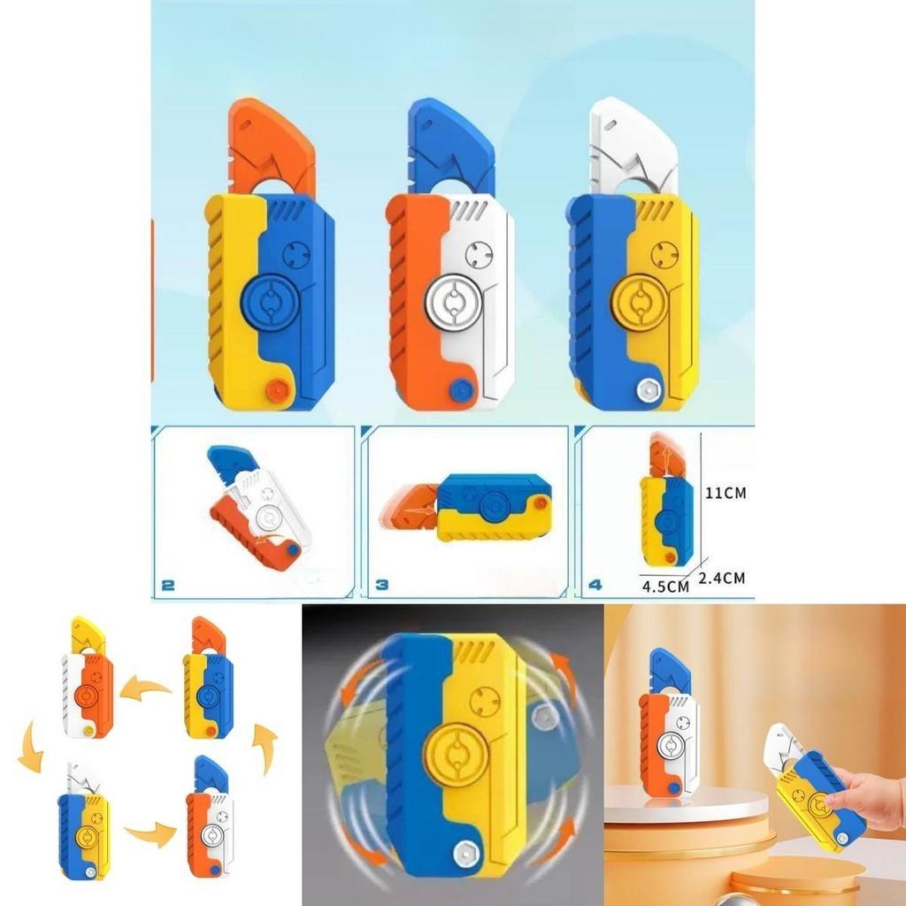 Мини Гироскоп Гравитации Вращающаяся Морковь Модель Складной Лопаты Палец Морковь Нож Подвеска Тикток Игрушка для Снятия Стресса Пластиковый Материал