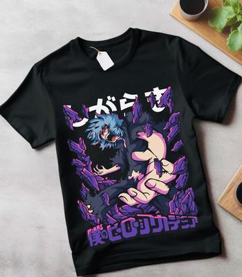 Футболка с Даби из аниме «Моя геройская академия» (MHA), Тоя Тодороки, черная, все размеры.