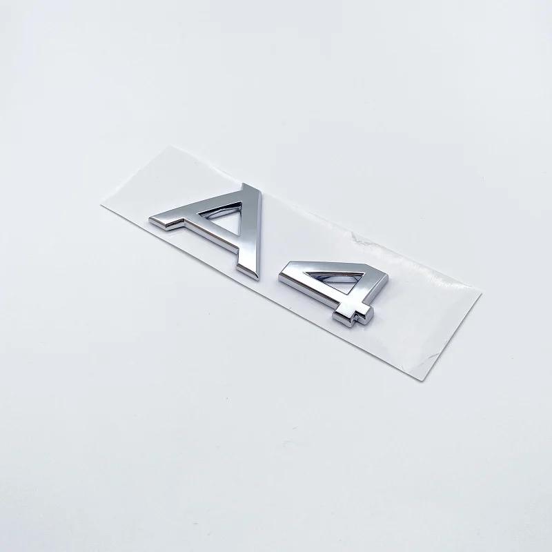 2026 Hot 3D ABS Chrome Glossy Black Letters Numbers Emblem for Audi A3 A4 A5 A6 A7 A8 Q2 Q3 Q5 Q7 Car Trunk Lid Nameplate Badge Sticker