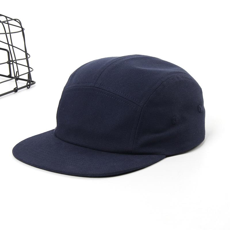 Custom Printed LOGO Cotton Washed Big Size Baseball Cap Hip-hop Trendy Skateboard Cap Men Women 5 Panel Cap Flat Top Sports Hat