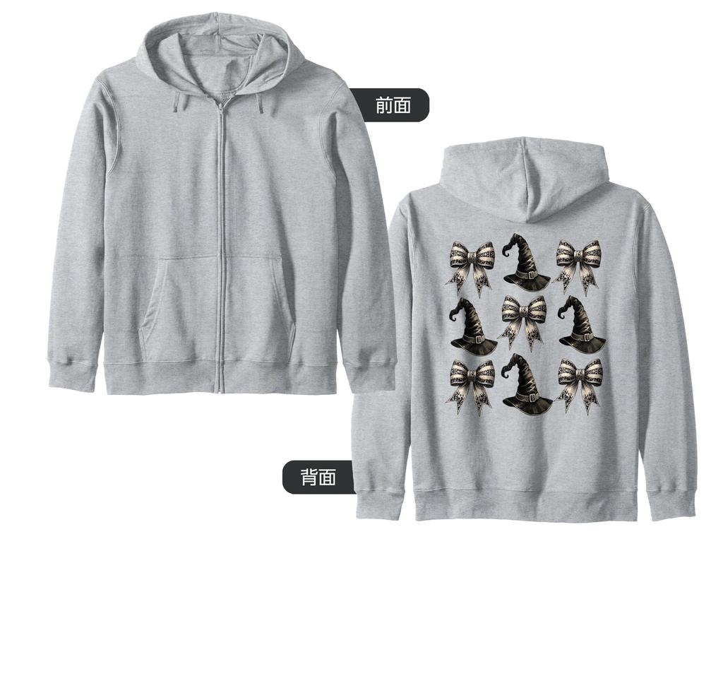 Темная Кокетка Черная Лента Винтажная Шляпа Ведьмы Хэллоуин Женская Толстовка на Молнии