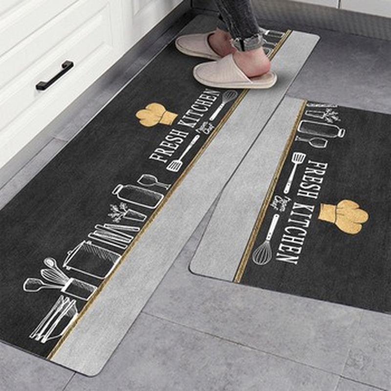 Kitchen Floor Mat Non Slip Carpets Washable Entrance Door Mat Bathroom Laundry Room Carpet Home Balcony Living Room Bedroom Long Rugs