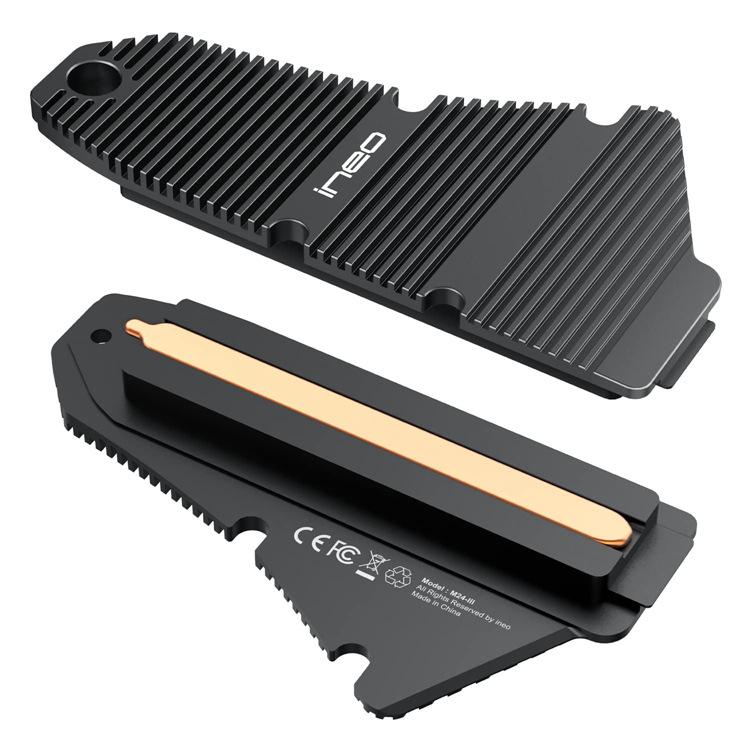 Радиатор M.2 SSD NVMe с термосиликоновой прокладкой для слота расширения PS5 M.2 2280 SSD NVMe Медная трубка Радиатор охладителя M2 SSD