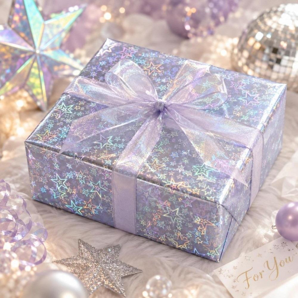 Colorful Gradient Laser Wrapping Paper 300cm Shiny Packing Paper Gifts Wrapping Paper Graduation