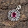 Кулон с драгоценным камнем розовый турмалин, Ювелирные изделия ручной работы из стерлингового серебра 925 пробы, Ювелирные изделия-кулон для медитации для женщин