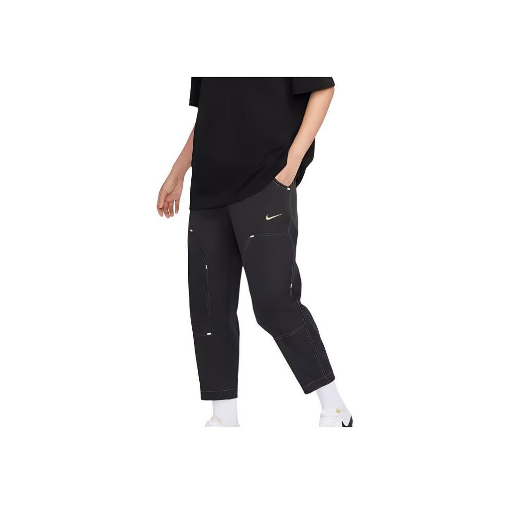 Nike Спортивная одежда Свободные мягкие удобные повседневные брюки Женские плавки Черный HF6174-010