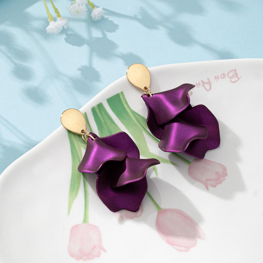 Богемные Красочные Серьги-цветы для Женщин Серьги с подвесками-лепестками Вечерние Серьги-капли Ювелирные изделия Аксессуары Y2k Бижутерия