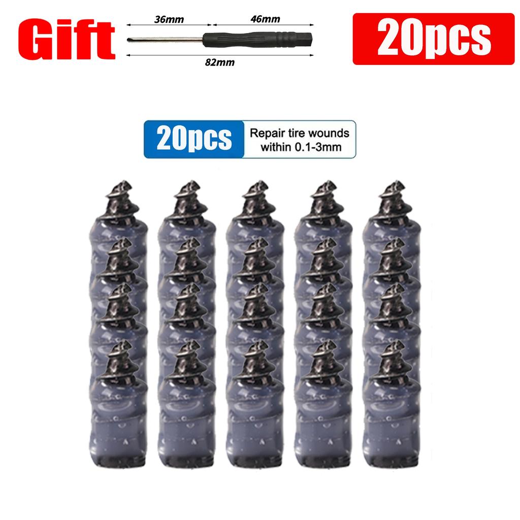 Car Tyre Repair Rubber Nail Car Wheel Punctures Screws Car Tire Repair Kit Car Motorcycle Tire Puncture Repair Screws Tool Valve Stems 1