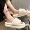 Fashion 2025 Winter Women's Slippers Thick-bottomed Fur Furry Slides for Home Soft Platform Indoor House Warm Lady Cotton Shoes