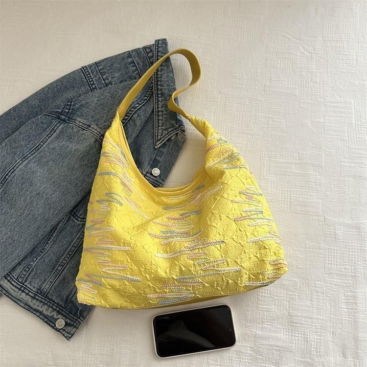 Стильная цветная полосатая холщовая сумка через плечо для женщин, идеально подходит для повседневной моды