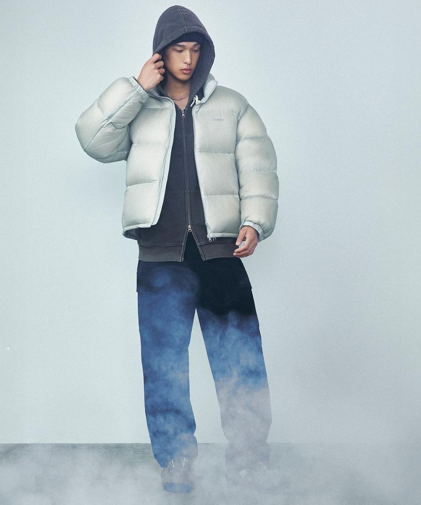 Covernat Civic Sheer Ripstop Rds Short Puffer Light Gray