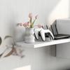 TV Cabinet and Wall Cabinet Set with 7 Shelves and Open Shelf, in Wood, 120x41x43.3 cm, White and Wood Color