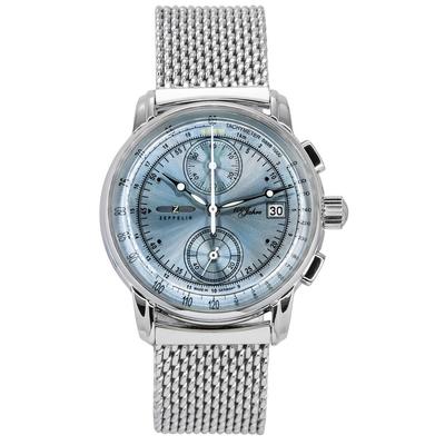 100 Jahre Ed 1 Chronograph Ice Blue Dial Quartz 8670M4 Мужские часы