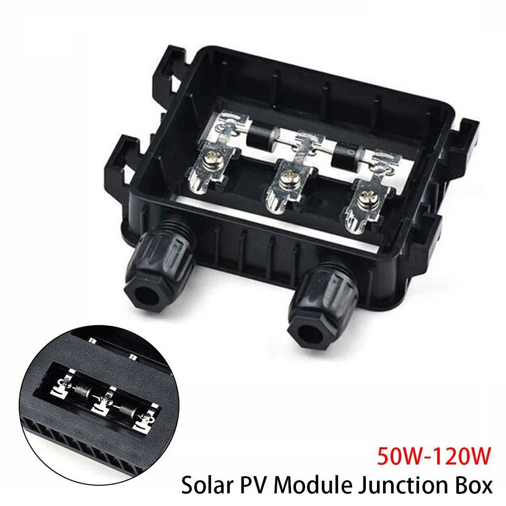 1Pcs Electrical Testing Tool Solar Junction Box 50W-120W 6A Cable Connector Kit New PV Module Box
