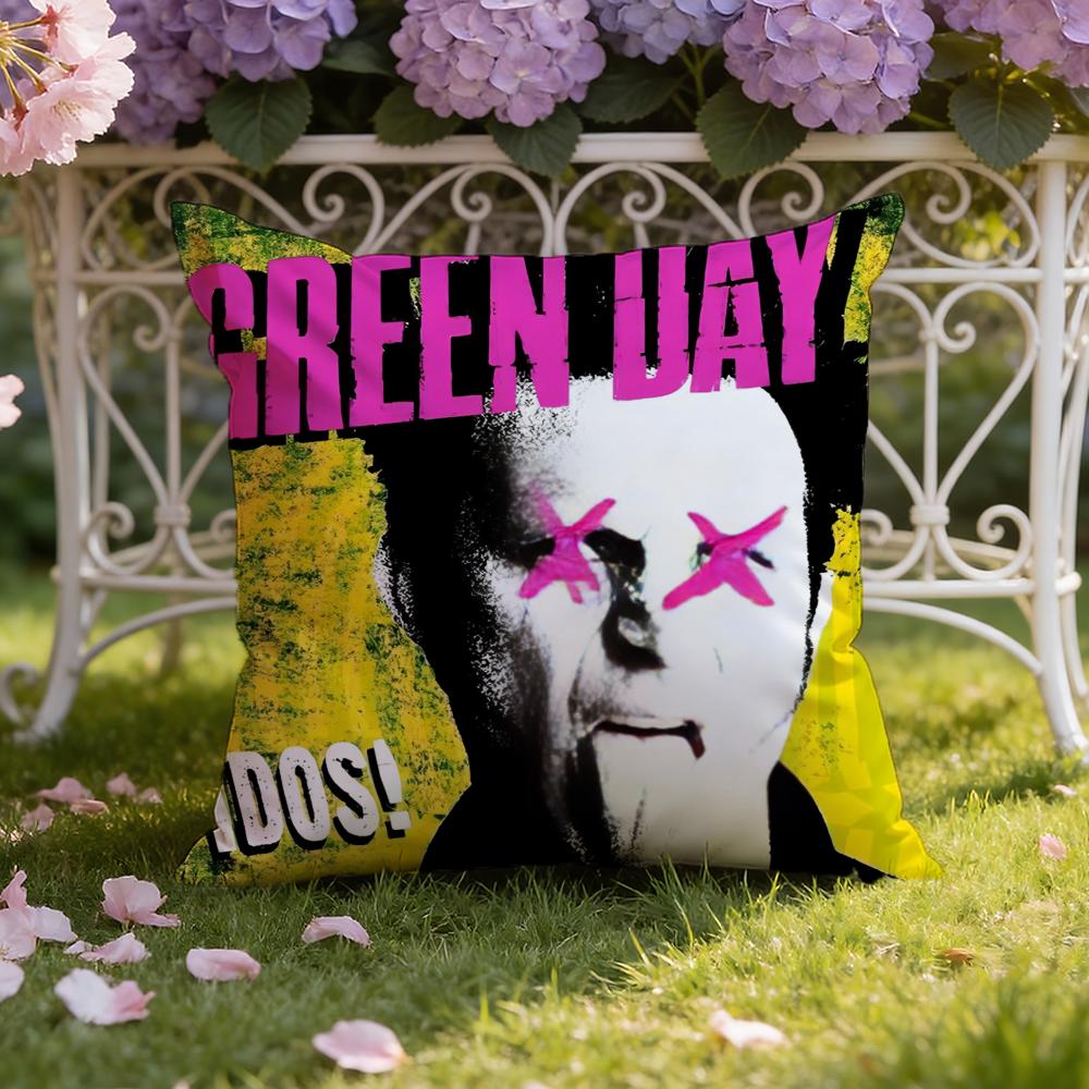 Чехол на подушку D-Green Day Band для дома и автомобиля, двойного назначения: Двусторонняя конструкция для максимального комфорта