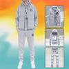 Winter Casual Men's Thickened Plus Fleece Sports Suit Hoodie Suit Couple Men's Clothes Vest Three-piece Set Clothes