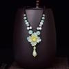 Crystal Neklace for Women Ethnic Flower Fashion Choker Necklaces for Women Statement Necklace Jewelry Chain Accessories