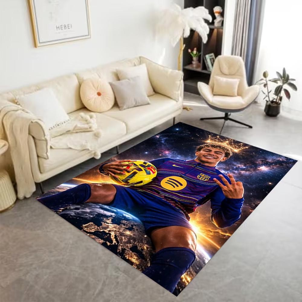 Lamine Yamal's Spain Football Legend Carpet Perfect for Bedrooms Dining Room Dormitory Outdoor Antislip Carpet Anime Office Decor Best for Christmas