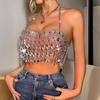 Women's Handmade Sexy Hollow Gemstone Neck Halter Sling